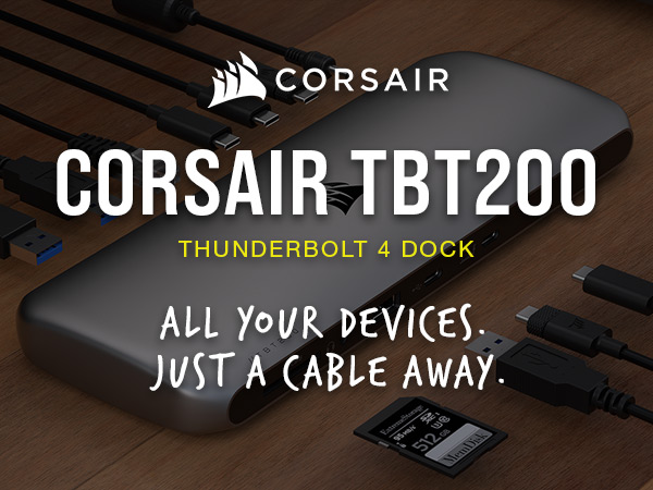 Amazon.com: Corsair TBT200 Thunderbolt™ 4 Dock - Up to 96W