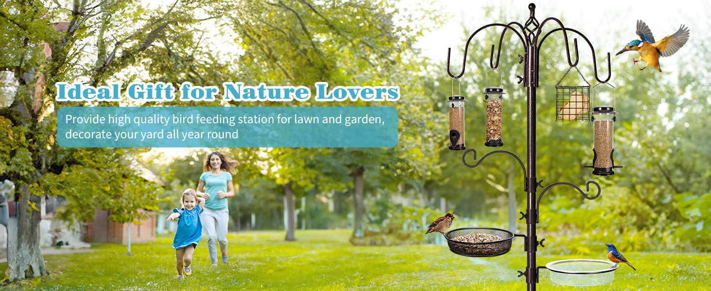 bird feeding pole