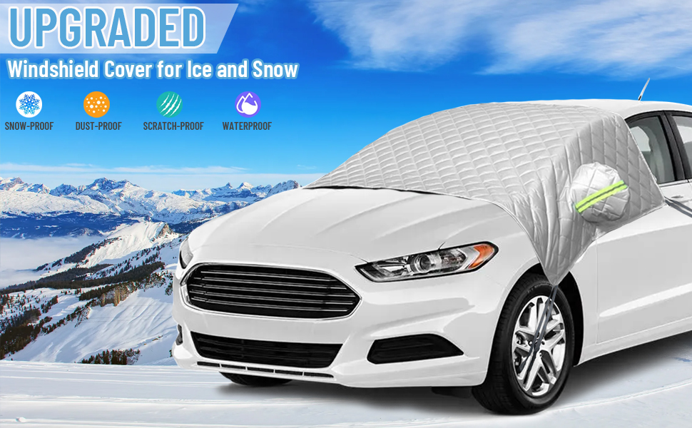 Windshield Cover for Ice and Snow, 90"x51" Universal