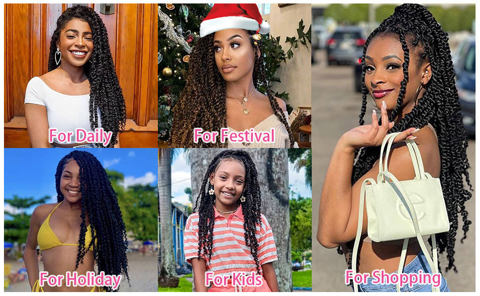 Passion Twist Crochet Hair for Black Women Pre-twisted Passion Twist Hair crochet braids