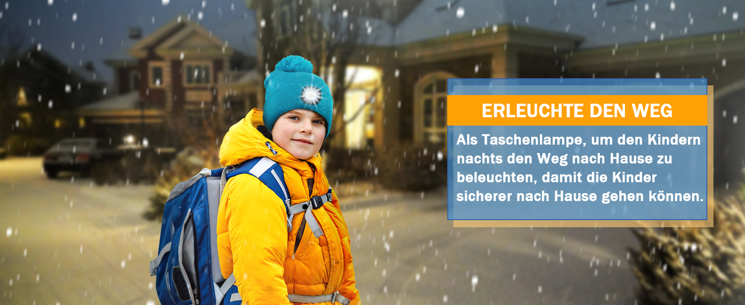 Winter Wärmer Haube mit LED Licht