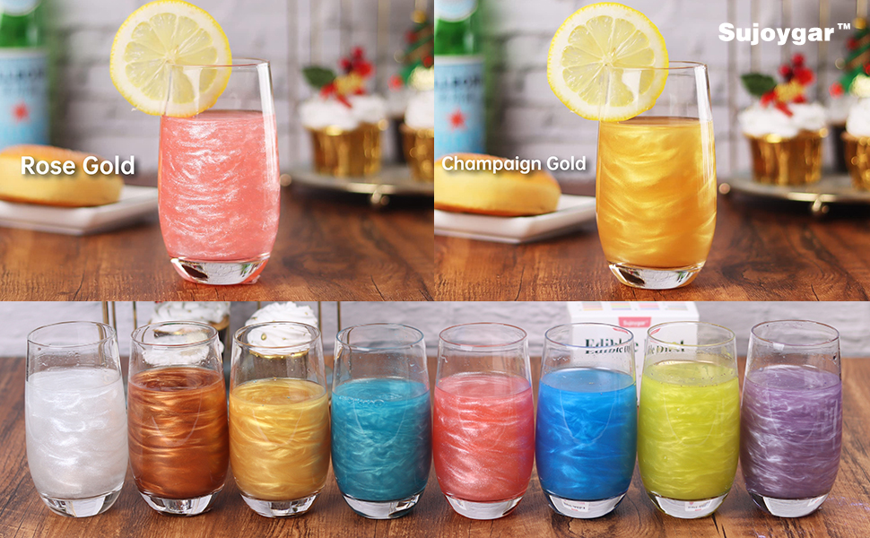 Mua Luster Dust Edible Set 4 Colors, Shimmer Edible Glitter for Drinks