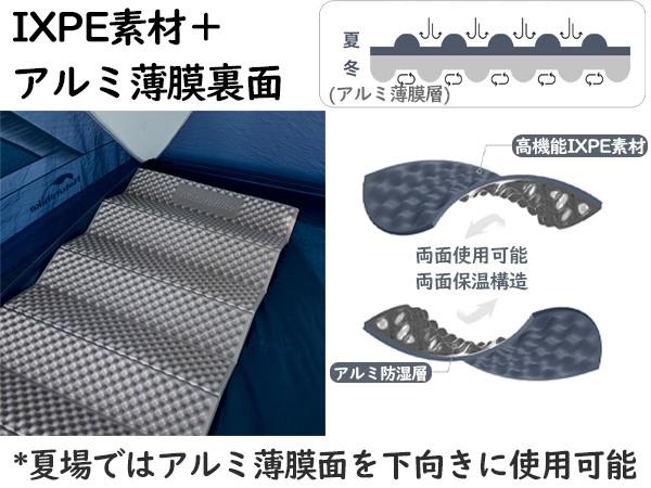 Naturehike シルバー スリーピングマット Amazon.co.jp: Naturehike キャンプ マット R値2.2 厚さ2cm 快適