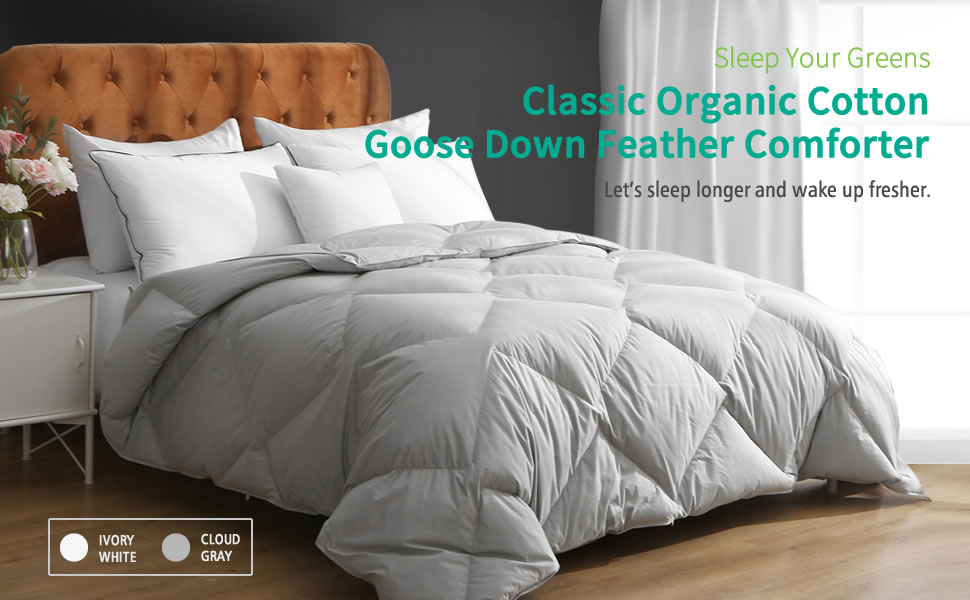 APSMILE Lightweight Feather Down Comforter King, Thin All