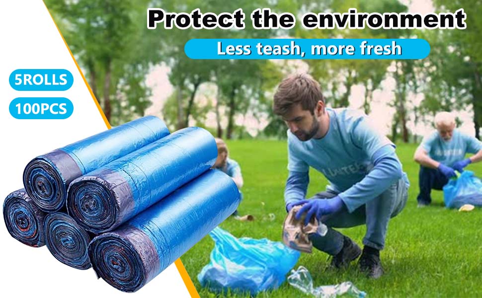 ASelected 60L 50L Drawstring Bin Bags 100 Pieces Swing Bin Liners