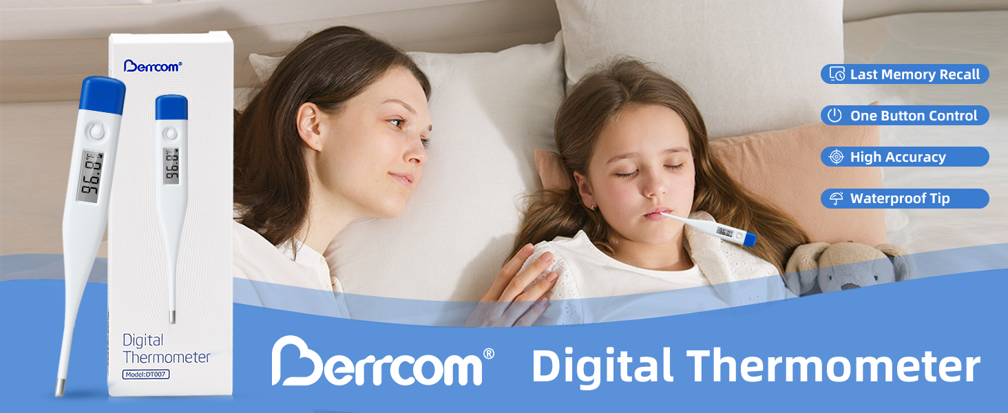 Berrcom Digital Thermometer for Adults and Kids