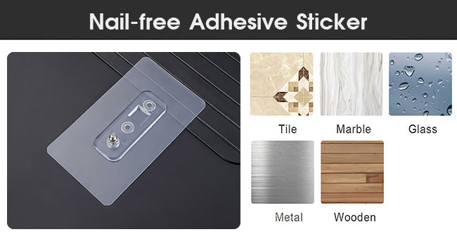 AUSAULAC Shower Caddy Nail-Free Adhesive Sticker