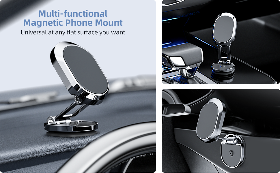 Multi functional magnetic phone mount
