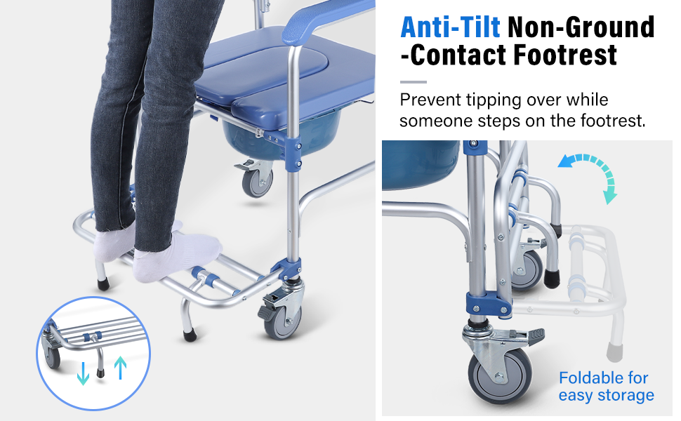 Anti-tilt footrest