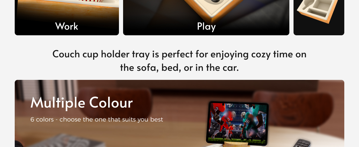 Couch Cup Holder Tray