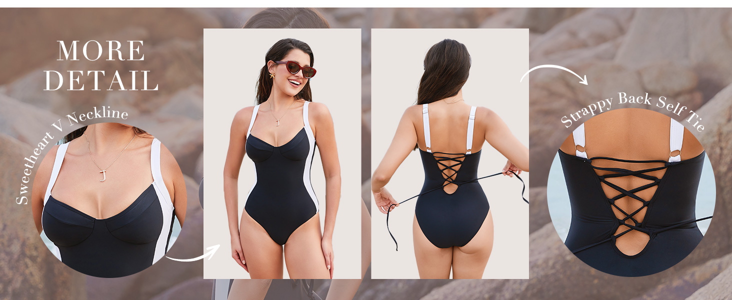  Women Slimming Tummy Control One Piece Swimsuits