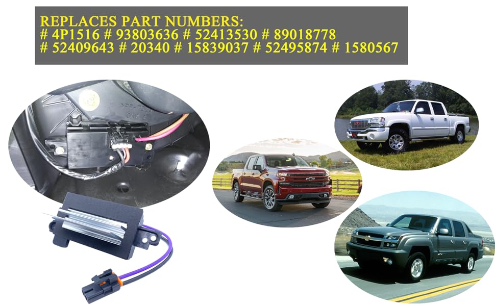 Silverado Blower Motor Resistor Compatible with Chevy Tahoe