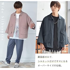 新品　ISSUETHINGS メンズ　ビックシルエットブルゾン FREAK'S STORE/ビッグシルエット スタンドカラー ダック