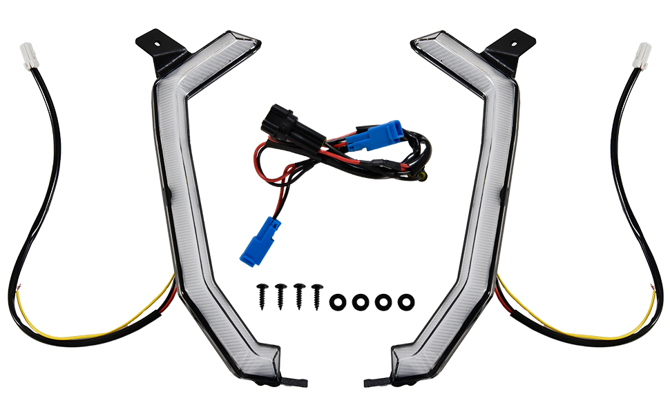 POKIAUTO Turn Signal Fang Lights for Yamaha RMAX 1000