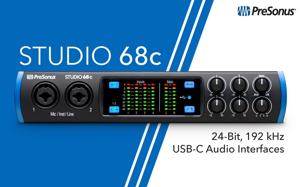 PreSonus Studio 68c 6-in/6-out Professional USB-C Audio