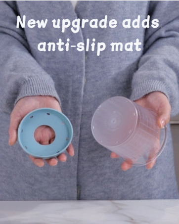 Silicone base makes frozen ice-cream cups more slip-resistant