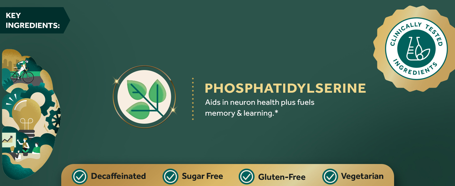 Neuriva Ultra clinically tested Phosphatidylserine ingredient fro brain health and boost