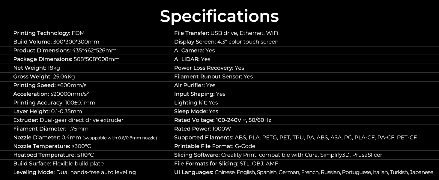 Creality K1 Max 3D Printer, 600mm/s Max High-Speed with Dual Cooling, Smart AI Function, Auto Leveling and Out of The Box, 300x300x300mm Large Print Volume 3D Printer, Ideal for Pros & Hobbyists 32 k1 max 3d printer