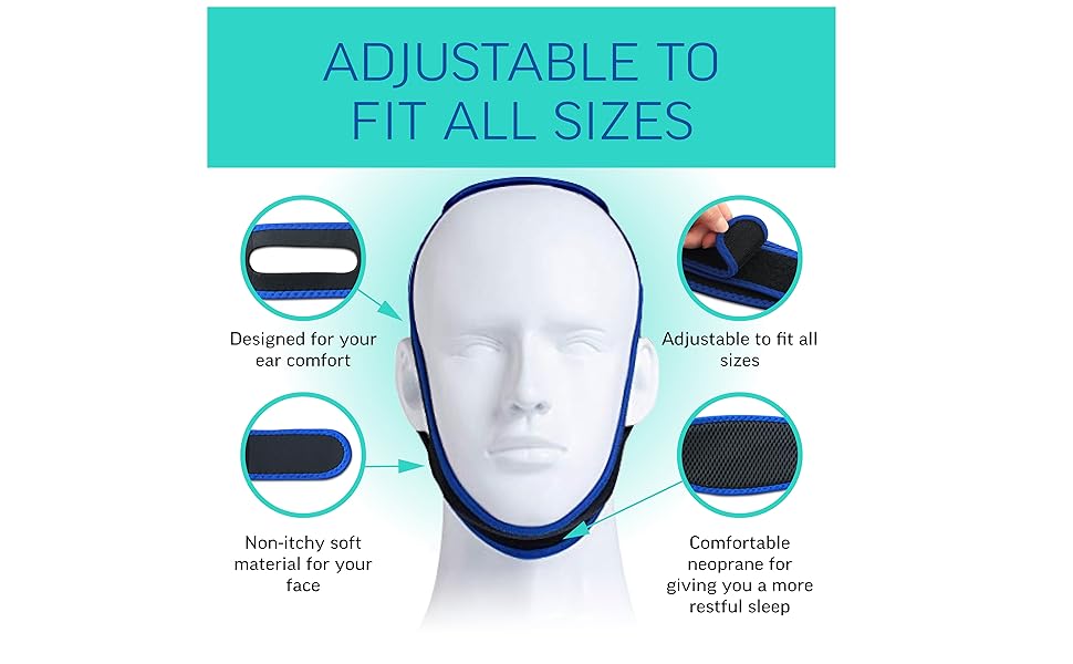 Chin strap for sleeping for CPAP users anti-snoring stopper snoring devices double chin reducer 