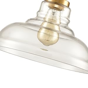 KANADEMONO Gold × Glass Ceiling Light 3 Glass × Round Chic Modern Pendant light 3 – KANADEMONO
