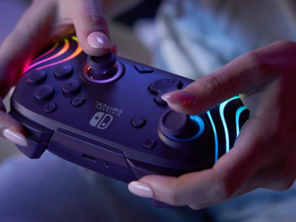 その他 PDP Aftergrow Wireless Controller PDP Afterglow Wave Wireless RGB Controller for Nintendo Switch