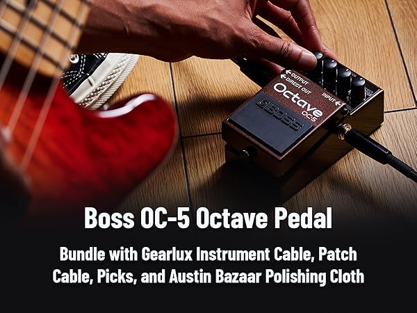 Amazon.com: Boss OC-5 Octave Pedal Bundle with Gearlux Instrument