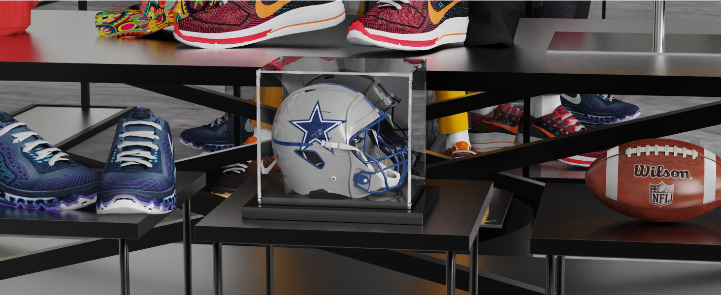 mini helmet display case