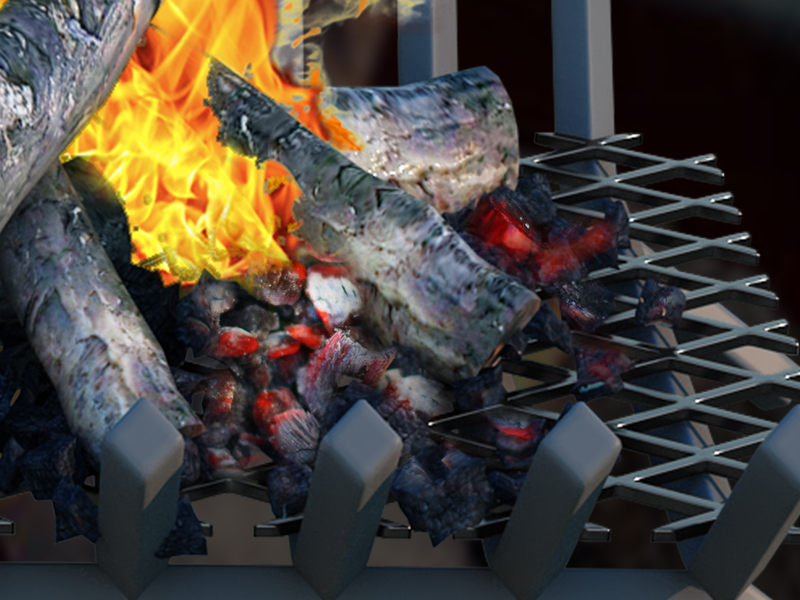 Mxclimate Ember Retainer for Fireplace Grate, Keep Burning