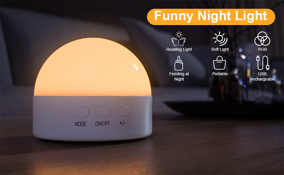 Kintion Mini Night Lamp, Small but Bright, Nursery Night Light for Kids