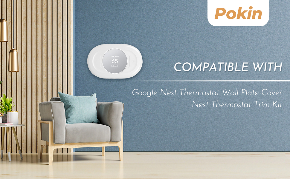 Compatible with Google Nest Thermostat Wall Plate Cover, Nest Thermostat Trim Kit