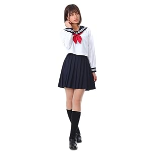Amazon.co.jp: [monoii] リボン3個セット セーラー服 コスプレ 長袖