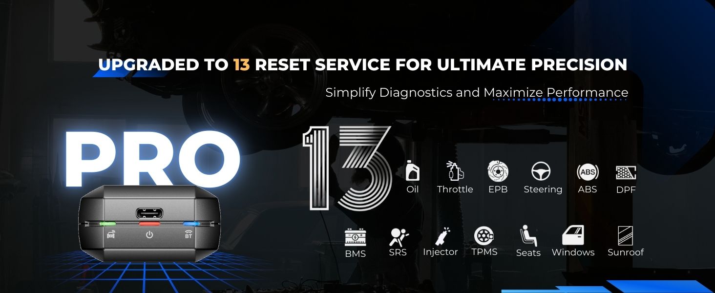 Topdon scanner upgraded version 13 reset functions