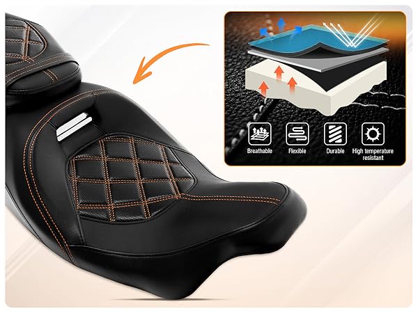 Amazon.com: XFMT Motorcycle Low Profile Two-Piece 2-Up