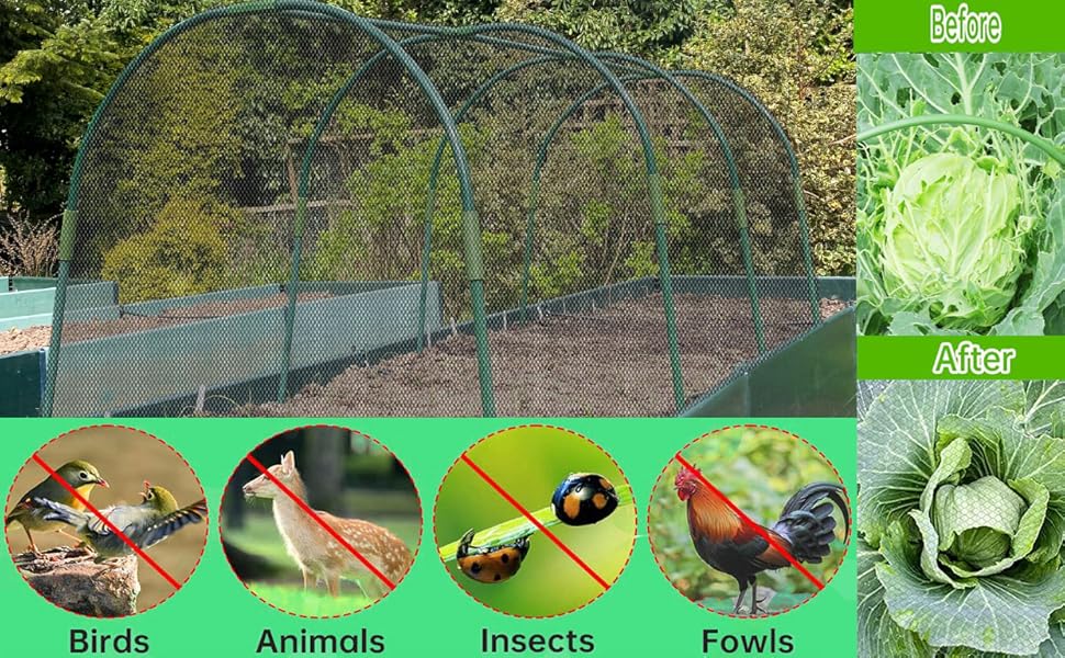 Mosquito Netting Garden Mesh Netting, 33x10Ft Bird Fine