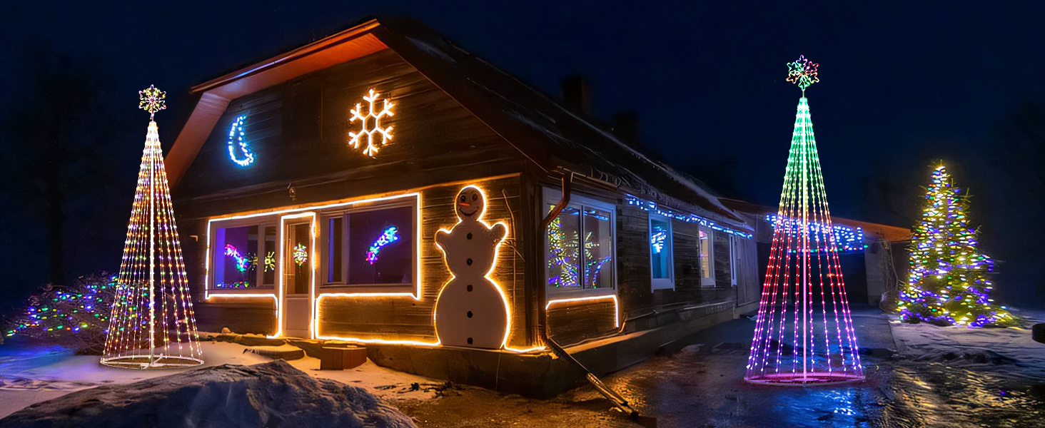 Mengstart Outdoor Lighting Christmas Tree Lights, 12FT