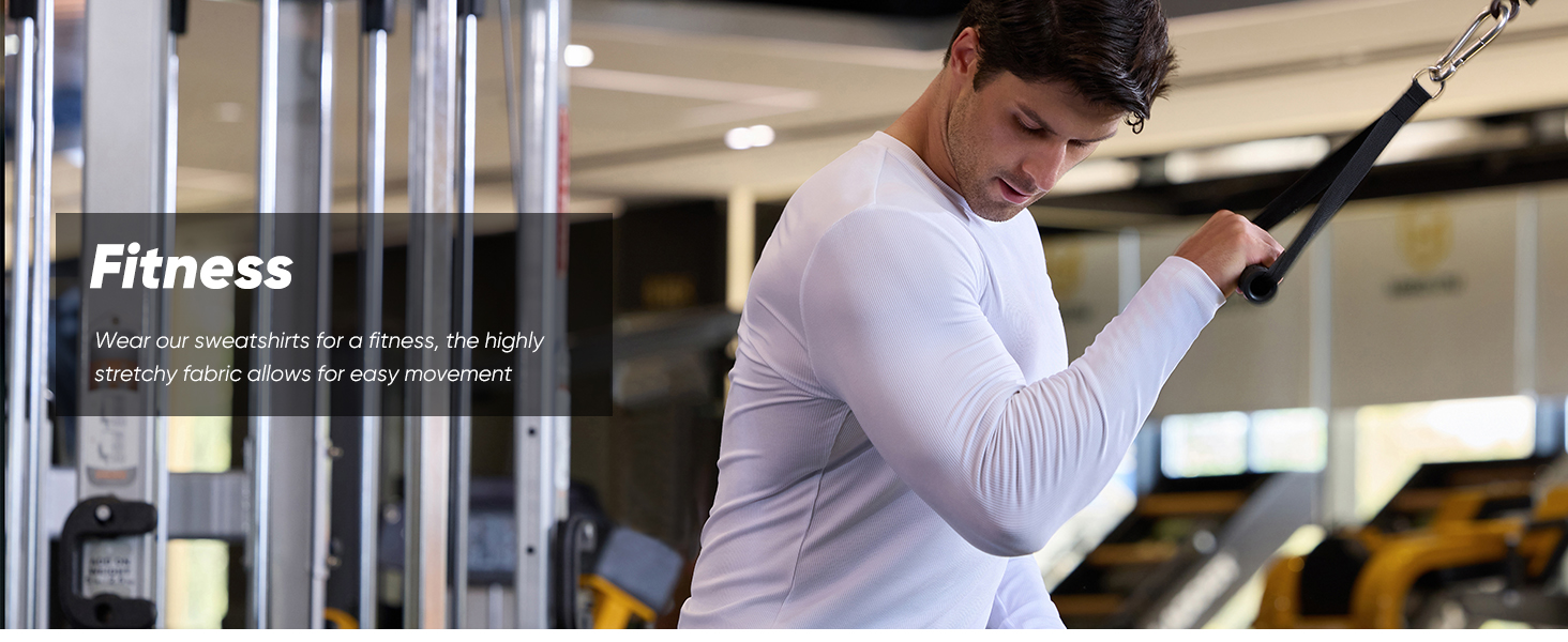 JMIERR Mens Long Sleeve Muscle T Shirts Casual Crewneck Longline Ribbed Tee Shirts for Gym Workout