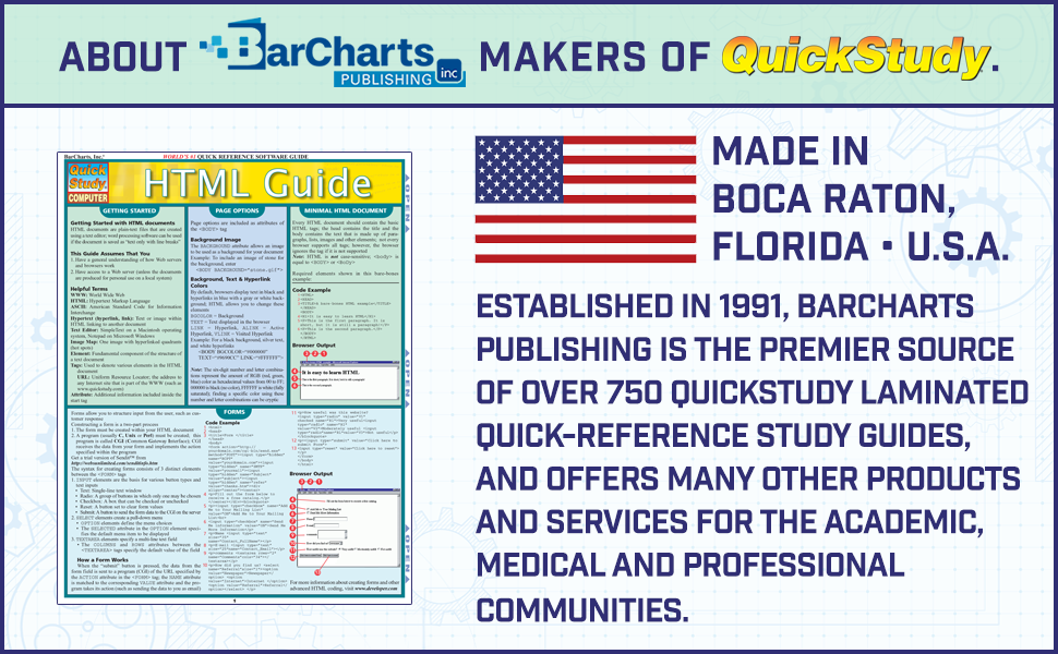 Html Guide (Quick Study Computer): BarCharts, Inc.: 9781423201748 ...