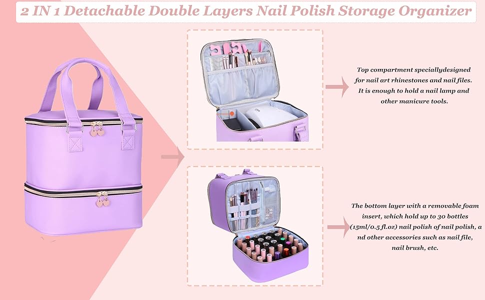Travel nail polish Carrying Case