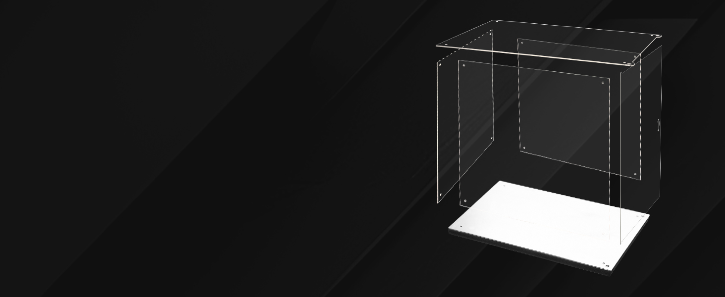 フィギュアケース 透明 開閉扉 ミラー 横長タイプ プラスチック ケース 高強度接続構造