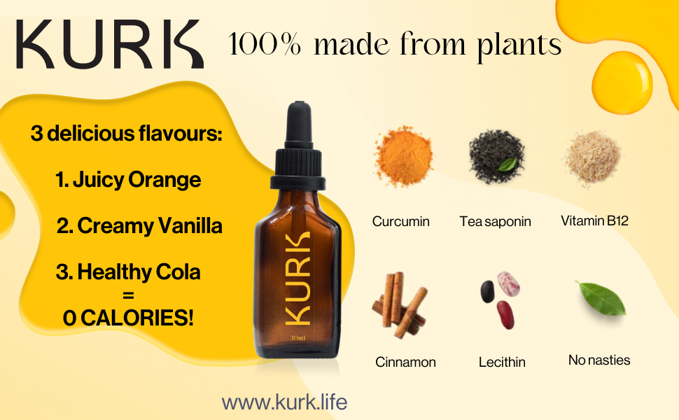 Kurk High Strength Liquid Curcumin Supplement Turmeric Extract