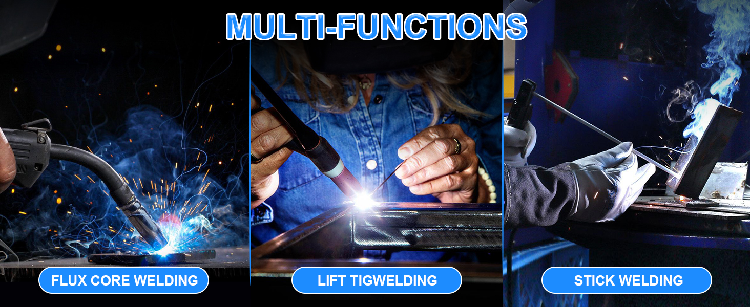 FLARING MIG Welder,155A MIG Welder Machine 120V/240V MIG Gasless Flux