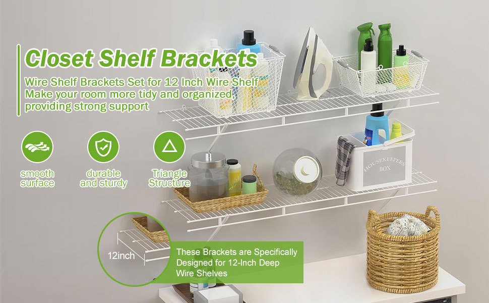 wire shelf brackets