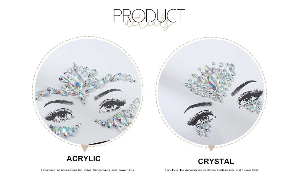 Rhinestones Face Sticker 