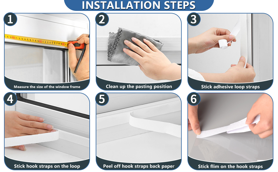 Window Insulation Kit, 47inX63in(120X160cm) Thicken Window Covering