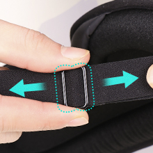 This sleep eye mask is suitable for women and men with improved adjustable strap