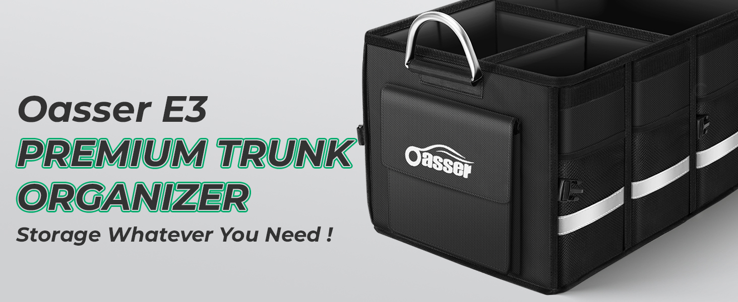 Oasser Trunk Organizer for SUV, Car Trunk Storage Organizer Collapsible