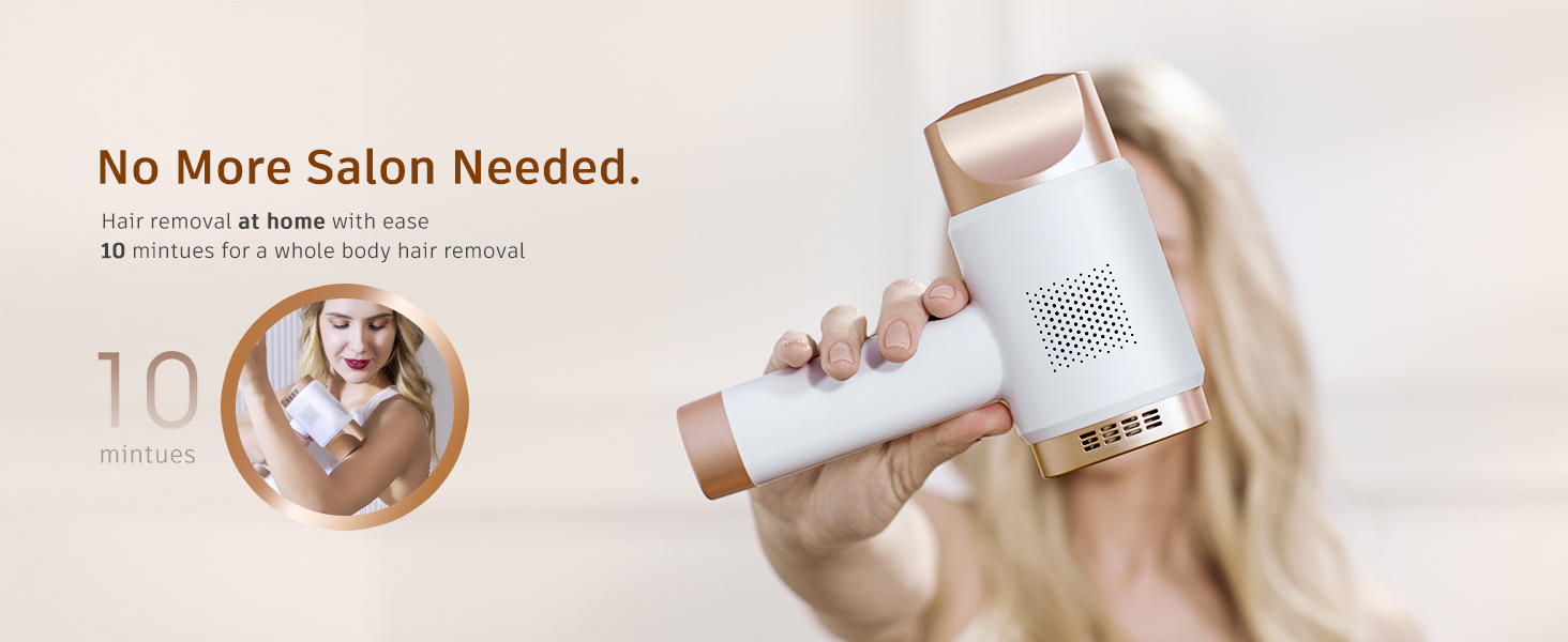 AMINZER IPL Hair Removal Device, 9 Energy Level,3 Functions HR/SC/RA