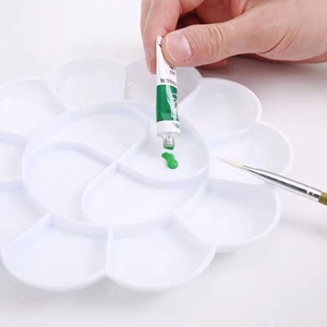 small flower shape paint palette color mixing tray for artists kids 