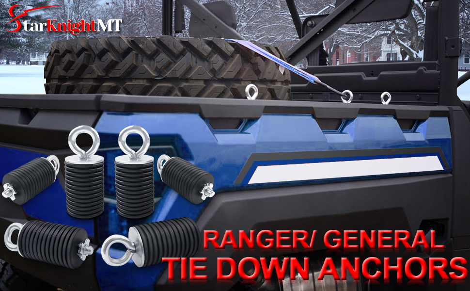 StarknightMT Ranger Tie Down Anchors,UTV Lock and Ride 2" Bed Anchor