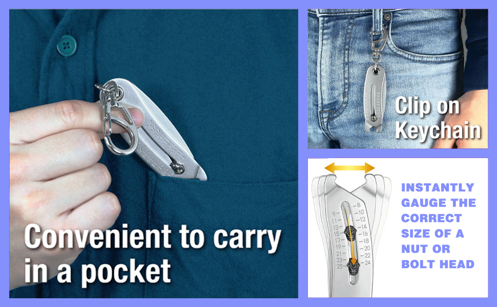 螺栓尺寸查找器钥匙扣